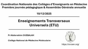 7.oussalah - COORDINATION NATIONALE DES COLLEGES D'ENSEIGNANTS EN MEDECINE